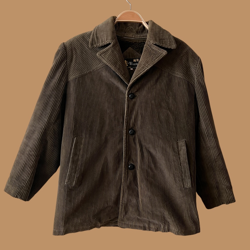 Vintage Green Corduroy Barn Coat, Men's Size Large